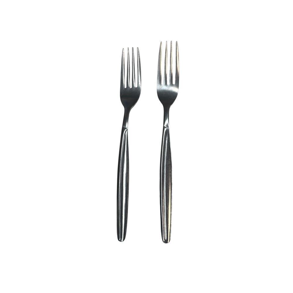 Vintage Stainless Japan Dinner Forks Pair Flatware Replacement (2)